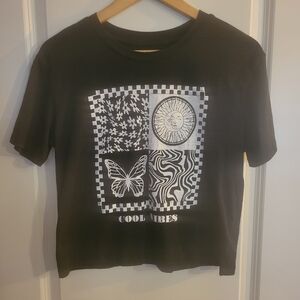 Rebellious One Black Graphic 'Cool Vibes' Tee